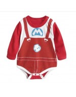 Super Mario Long-Sleeve Baby Romper